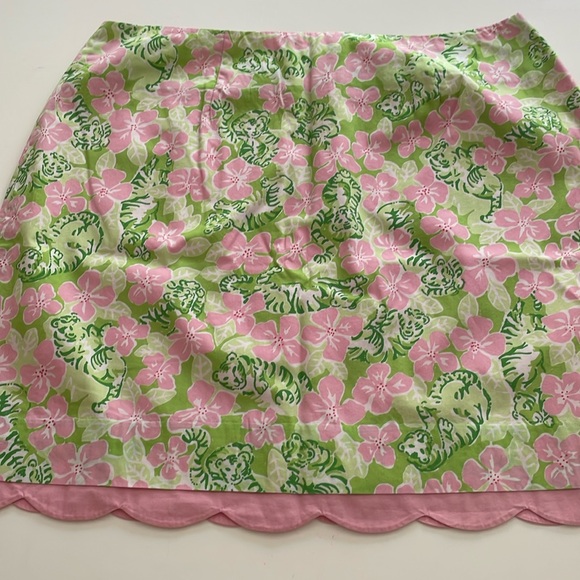 Vintage Lilly Pulitzer Tiger cloud print skirt size 10 - Picture 1 of 4